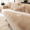 Warm Thick Faux Fur Sofa Protector Non-Slip Couch