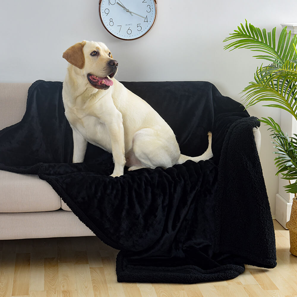 Waterproof Flannel Sherpa Fleece Thickened Dog Bla