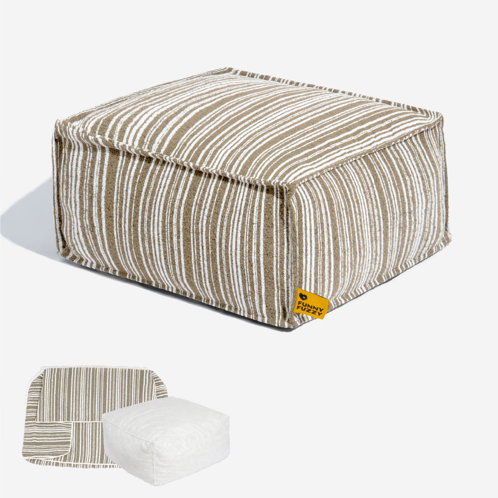Sustainable Storage Pouf Ottoman & Dog Bed - Funny