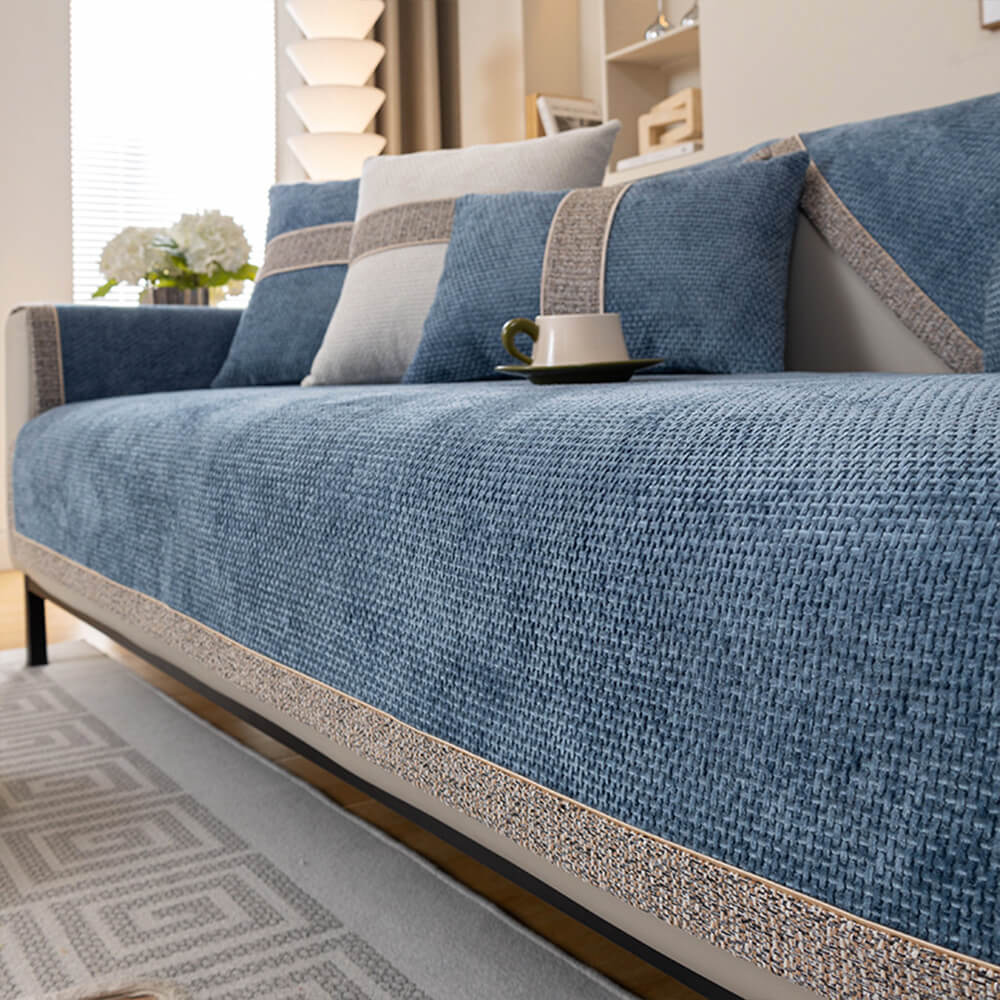 All-Season Modern Tweed Woven Chenille Anti-Slip C