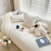 Minimalist All-Season Solid Cotton Geometric Quilt