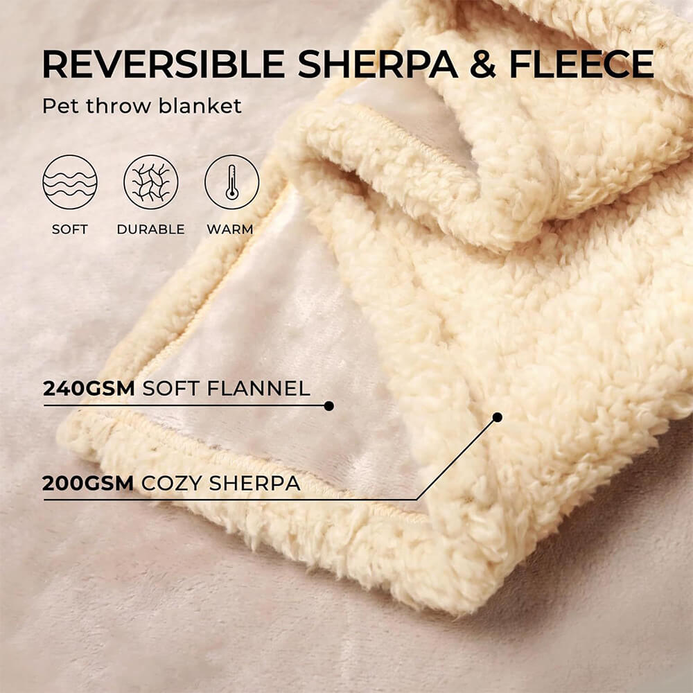 Waterproof Flannel Sherpa Fleece Thickened Dog Bla
