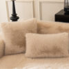 Warm Thick Faux Fur Sofa Protector Non-Slip Couch