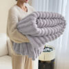Warm Faux Rabbit Plush Sofa Throw Blanket Human Do