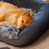 Large Washable Fluffy Cozy Bolster Dog Sofa Bed-De