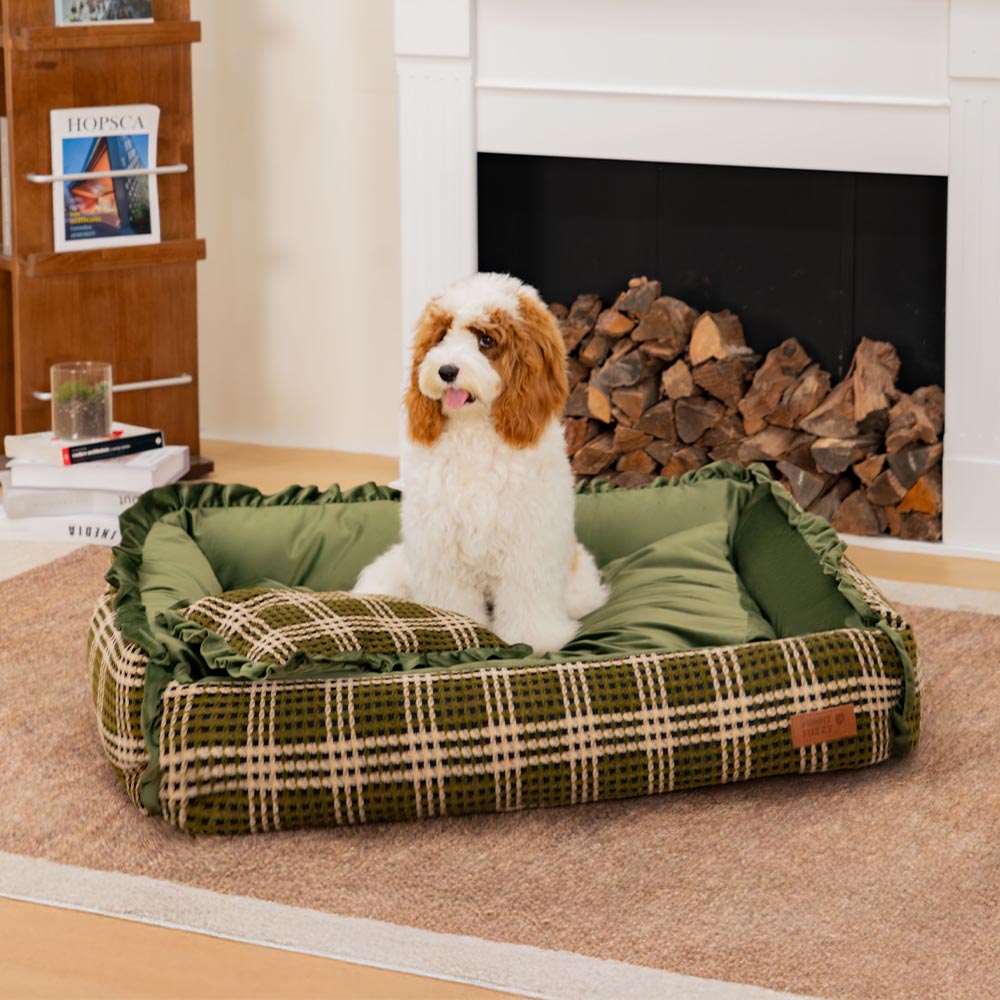 Classic Luxury Floral Washable Cozy Bolster Dog Pi