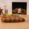 Large Washable Vintage Tartan Folding Blanket Dog 