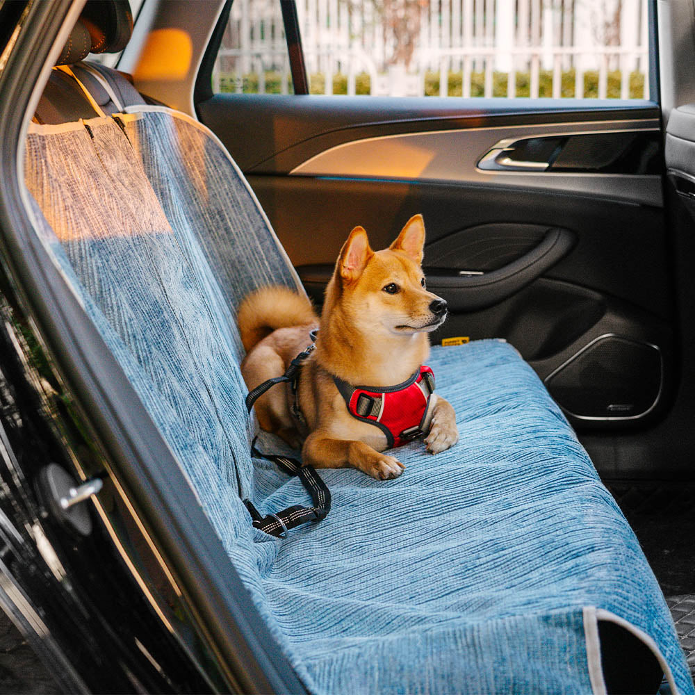 Waterproof Striped Chenille Pet Car Seat Protector