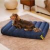 Large Washable Creamy Cozy Flat Dog Beds - Cheesec