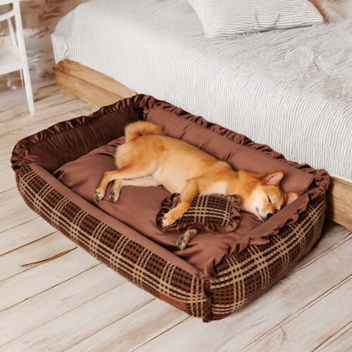 Classic Luxury Floral Washable Cozy Bolster Dog Pi