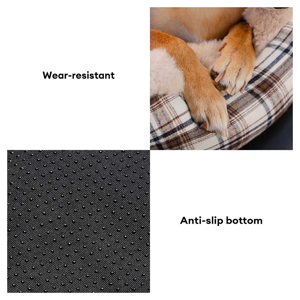 Large Classic Fluffy Booster Dog Car Seat-Keep Sec