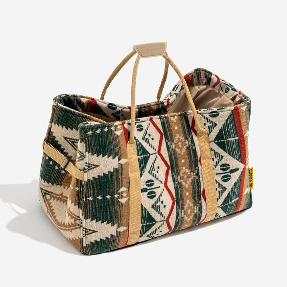 Large Reversible All-Season Indie Boho Cat Carrier