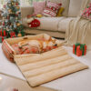 Large Washable Vintage Tartan Folding Blanket Dog 