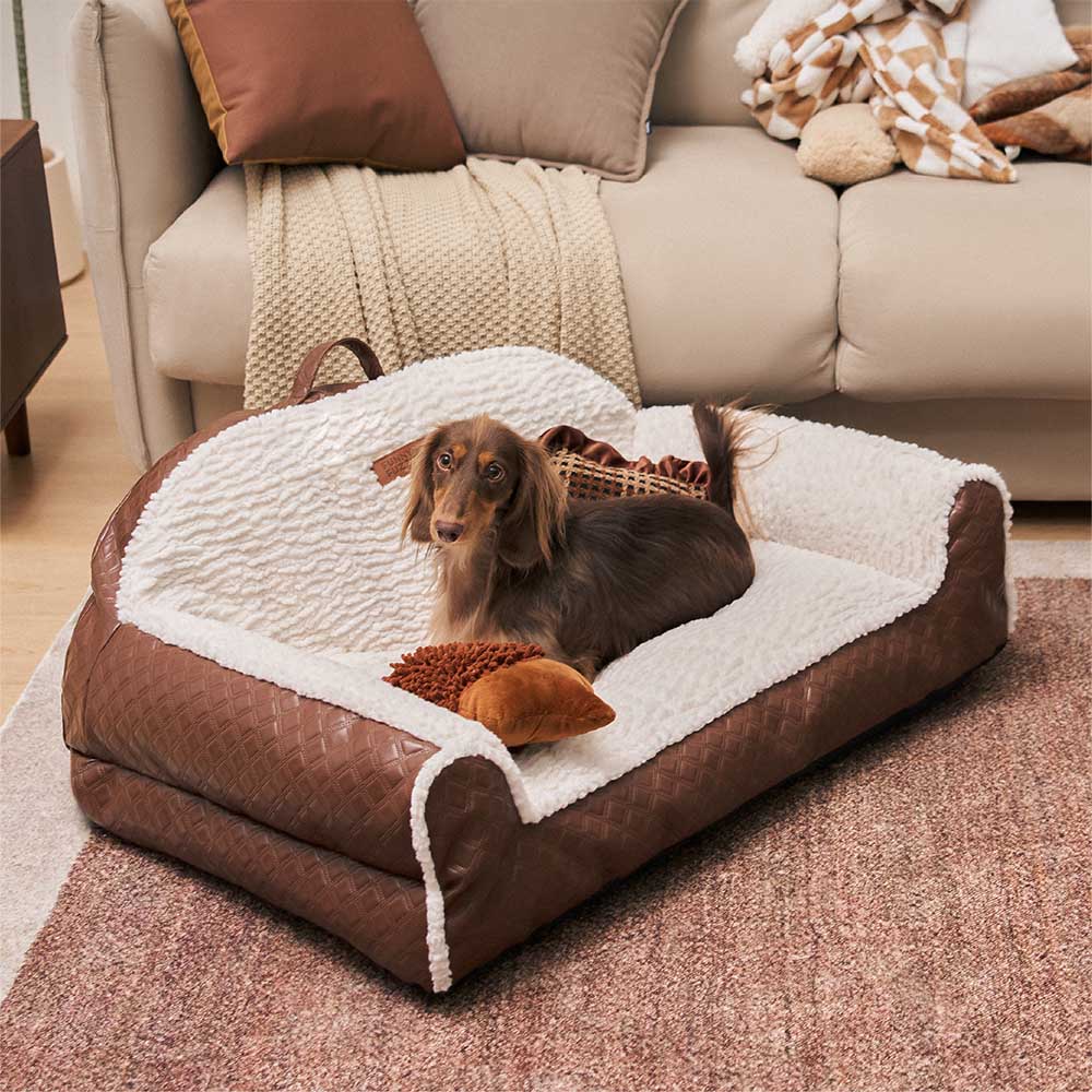 Classic Cozy Cushioning Pillow Bolster Dog Sofa Be