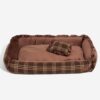 Classic Luxury Floral Washable Cozy Bolster Dog Pi