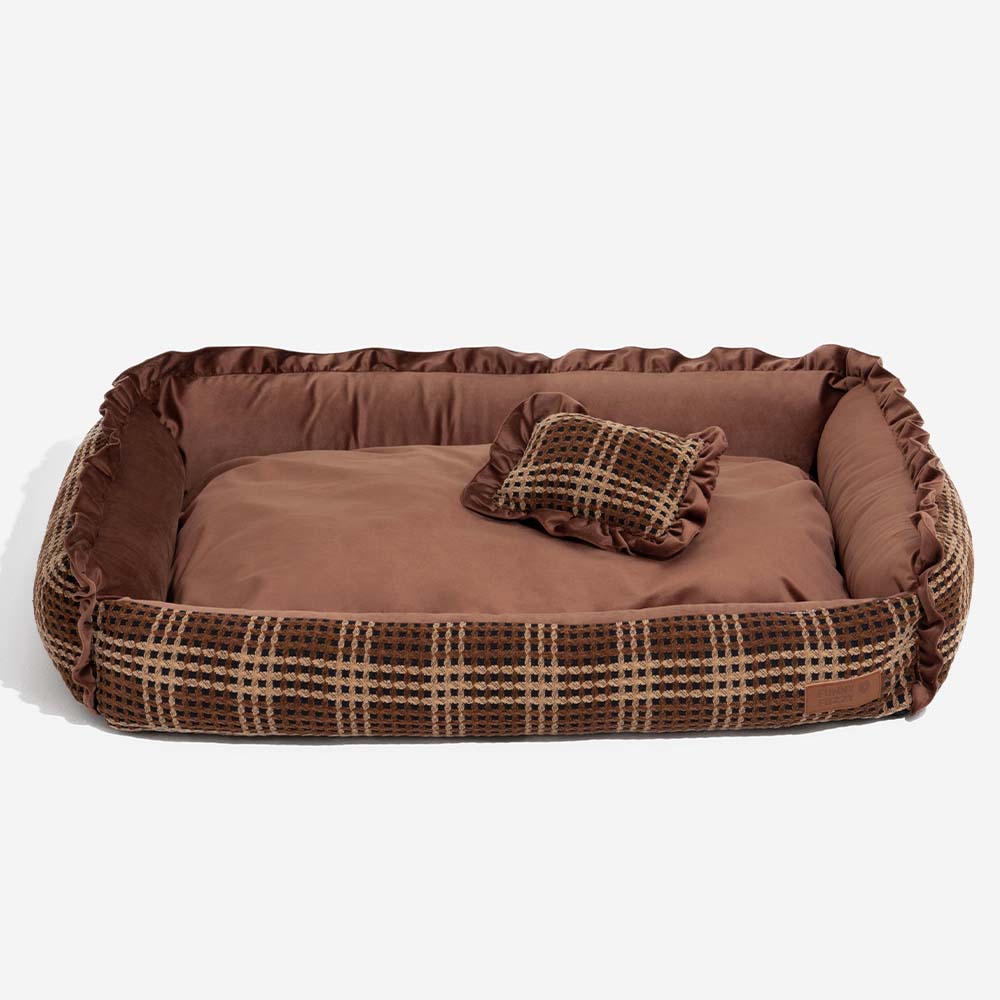Classic Luxury Floral Washable Cozy Bolster Dog Pi