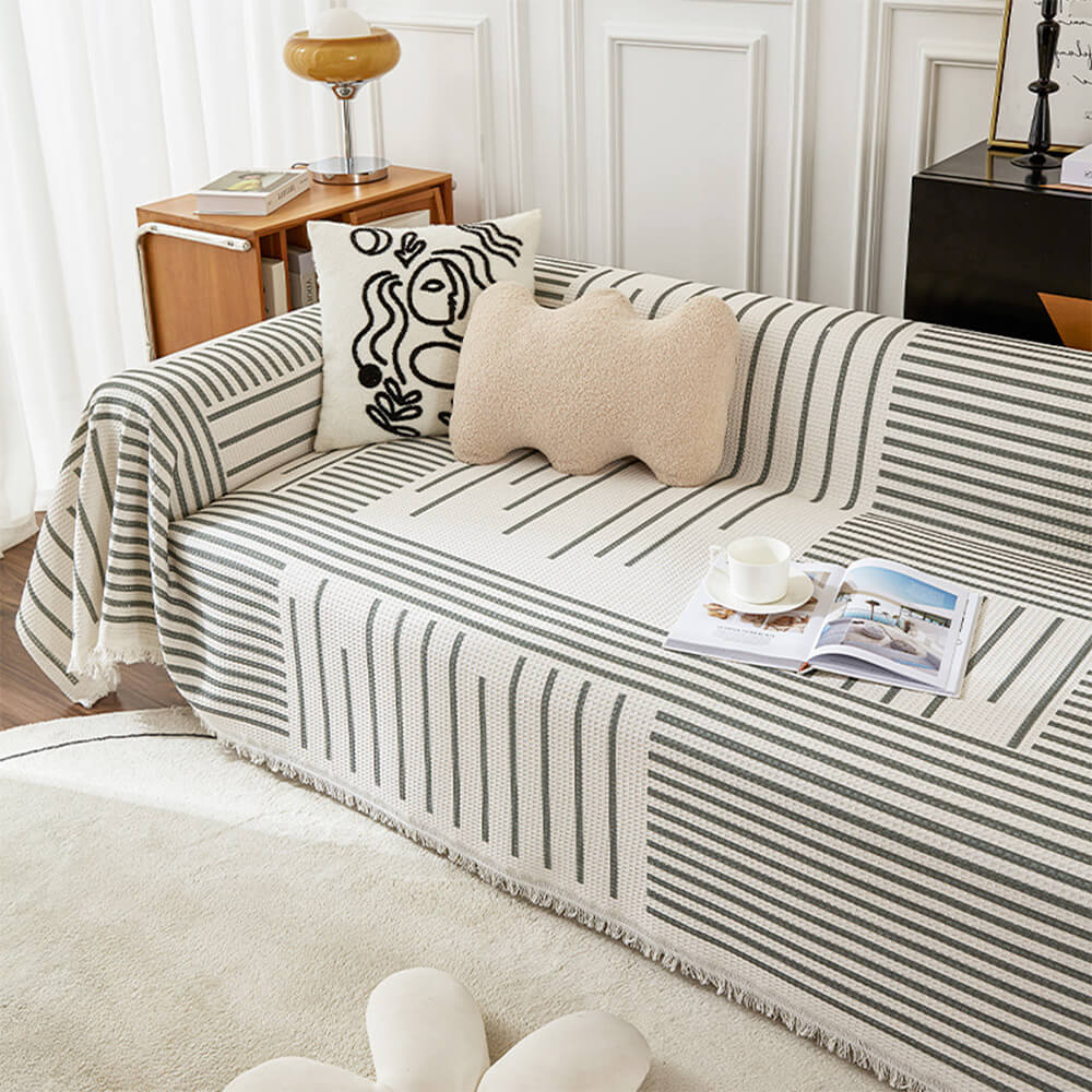 Geometric Pattern Multi-Color Sofa Cover - Modern