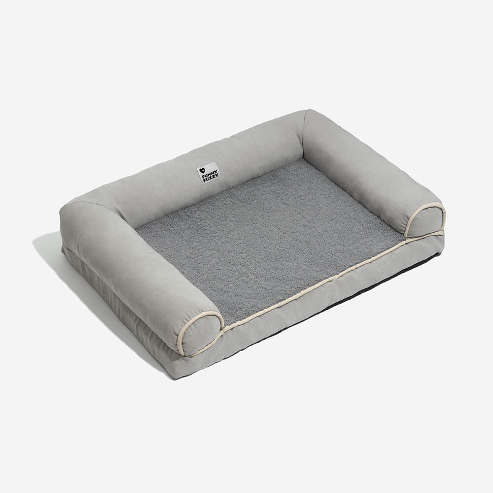 Faux Fleece & Suede Full Support Orthopedic Dog Be