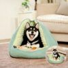 Multifunctional Semi-Enclosed Cave Dog Bed Warming