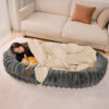 Creamy Plush Super Large Donut Human Dog Bed - Cud