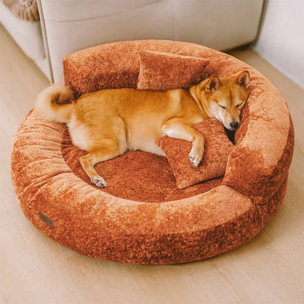 Luxe Diamond Velvet Removable Orthopedic Donut Dog