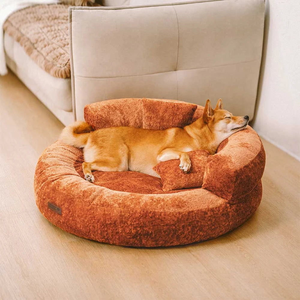 Luxe Diamond Velvet Removable Orthopedic Donut Dog