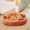 Luxe Diamond Velvet Removable Orthopedic Donut Dog