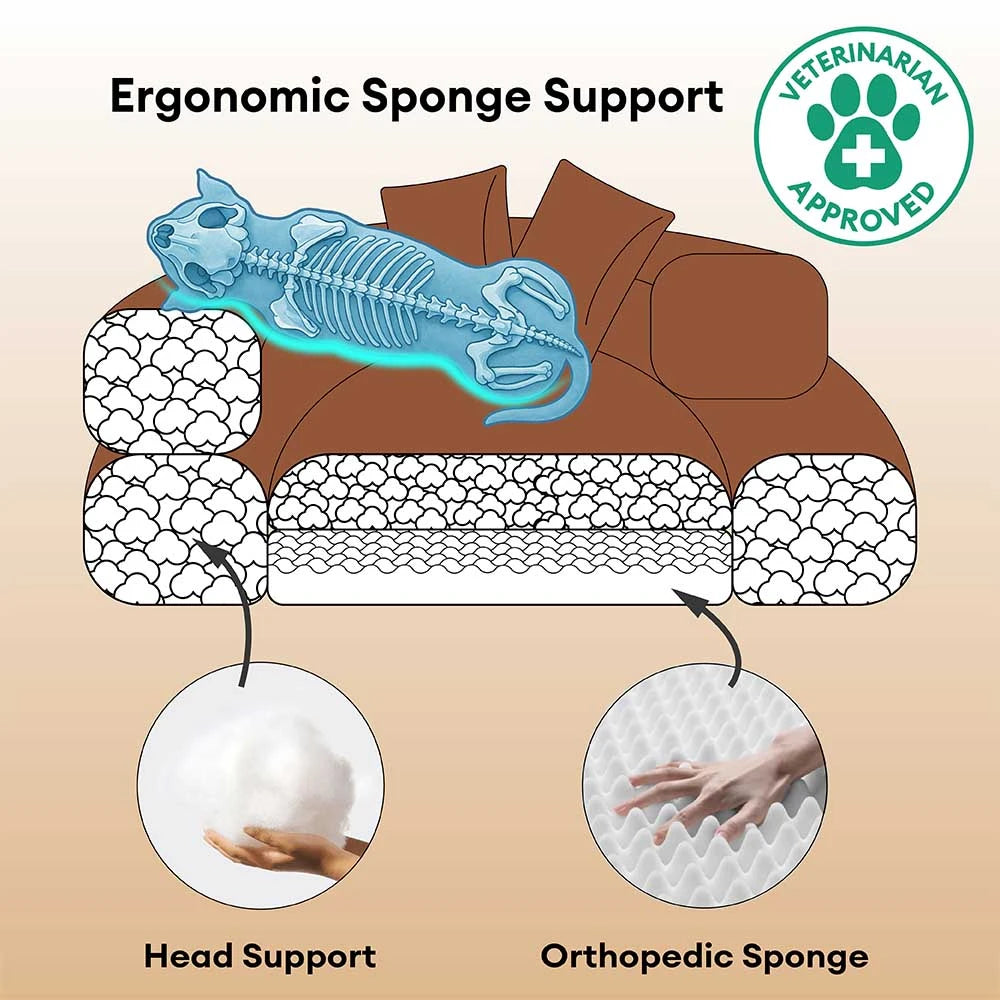 Luxe Diamond Velvet Removable Orthopedic Donut Dog