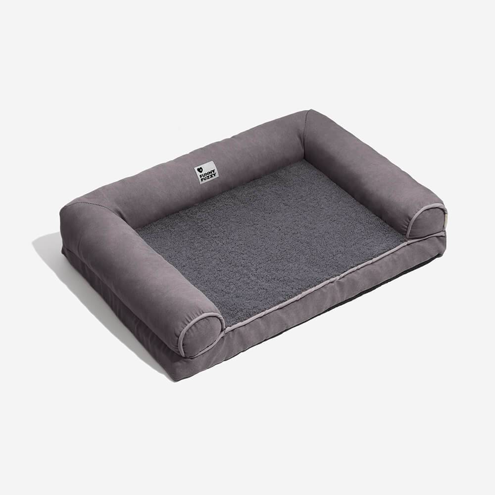 Faux Fleece & Suede Full Support Orthopedic Dog Be