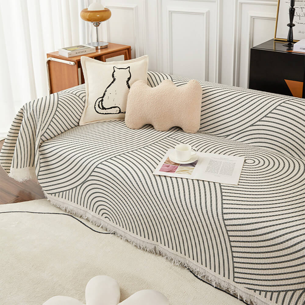 Geometric Pattern Multi-Color Sofa Cover - Modern