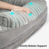 Fluffy Plush Orthopedic Washable Bolster Dog Bed -