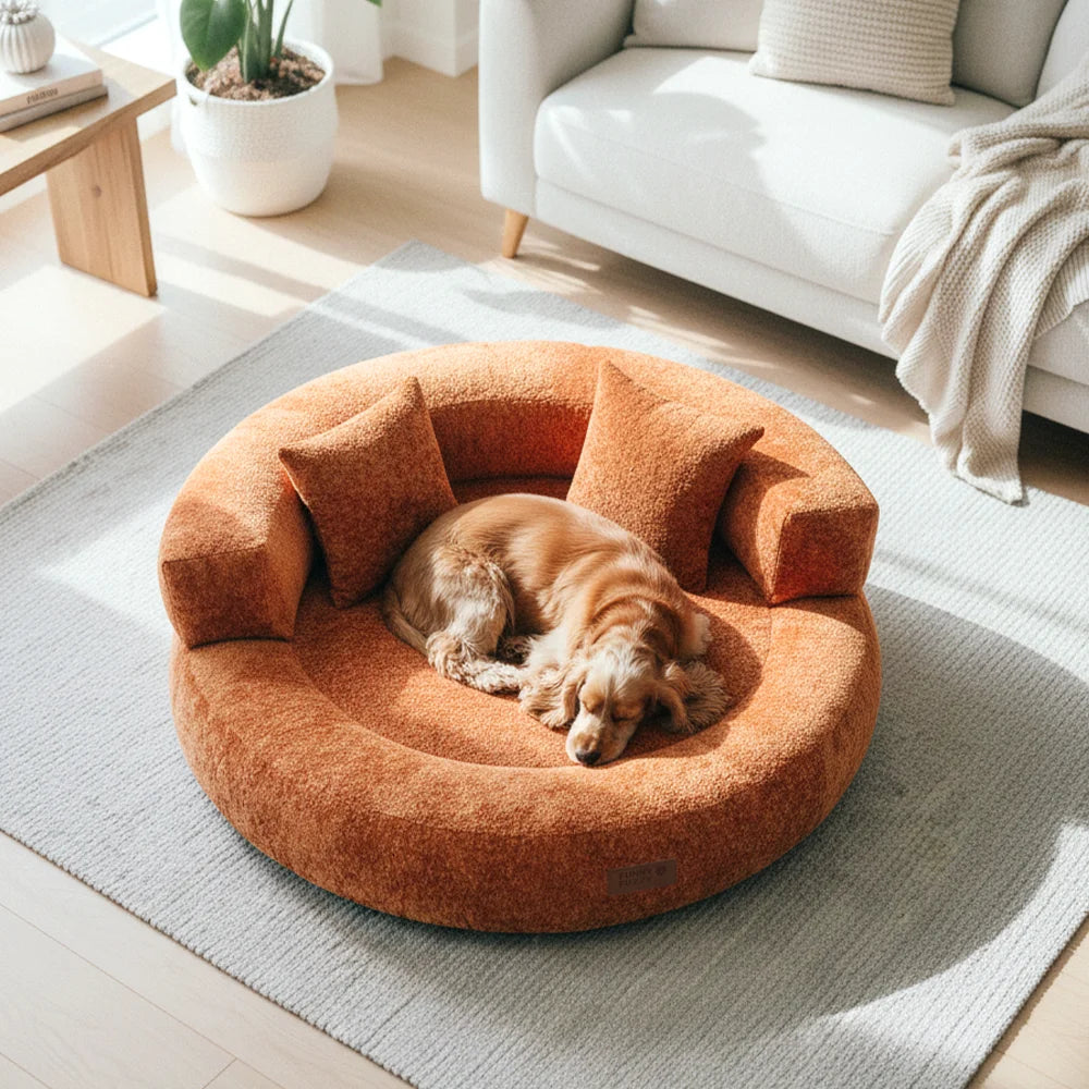 Luxe Diamond Velvet Removable Orthopedic Donut Dog