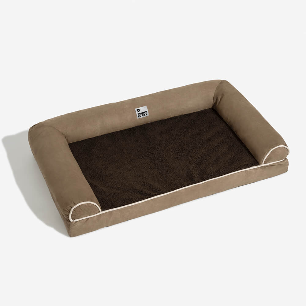 Faux Fleece & Suede Full Support Orthopedic Dog Be