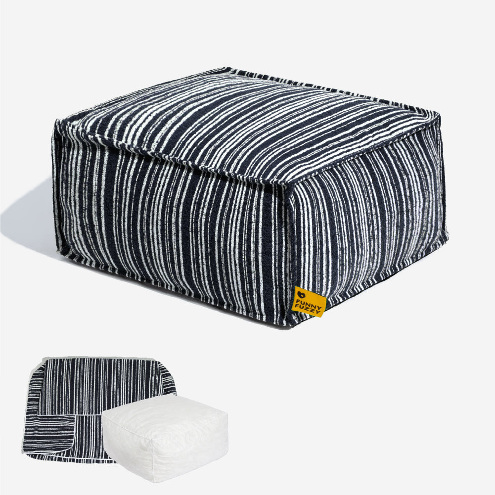 Sustainable Storage Pouf Ottoman & Dog Bed - Funny
