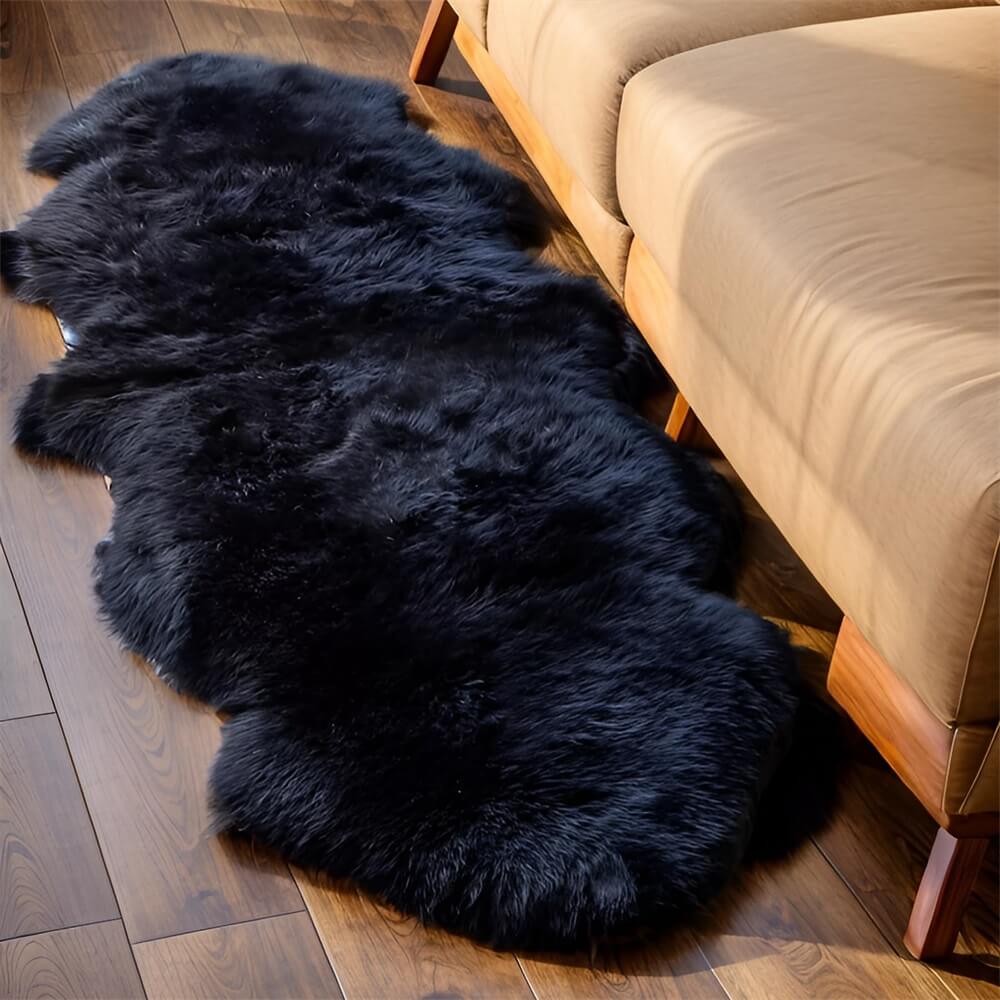 Long Plush Soft Irregular Cashmere Rug – Cozy Comf