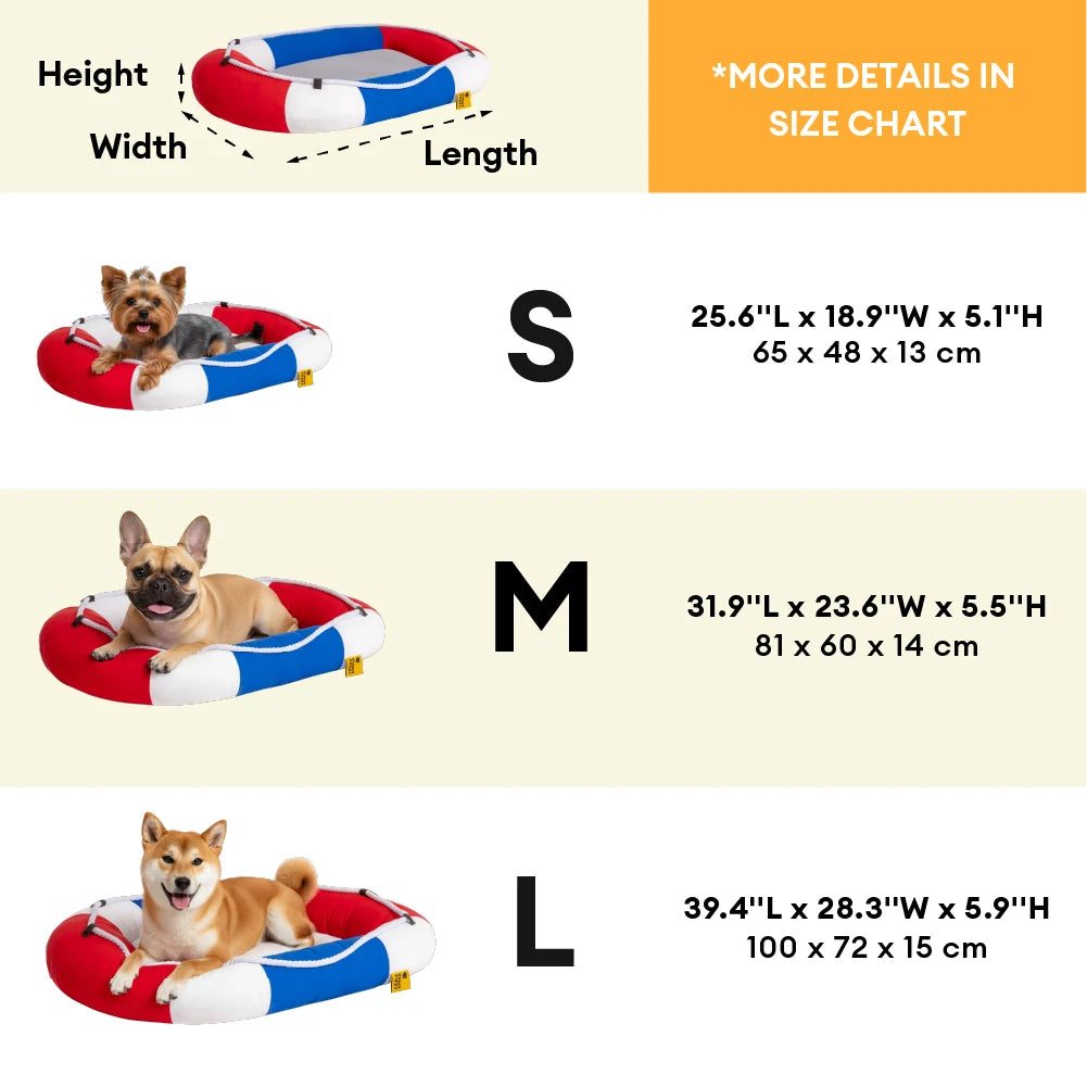 Summer Cooling Waterproof Boat-Shaped Pet Bed or P