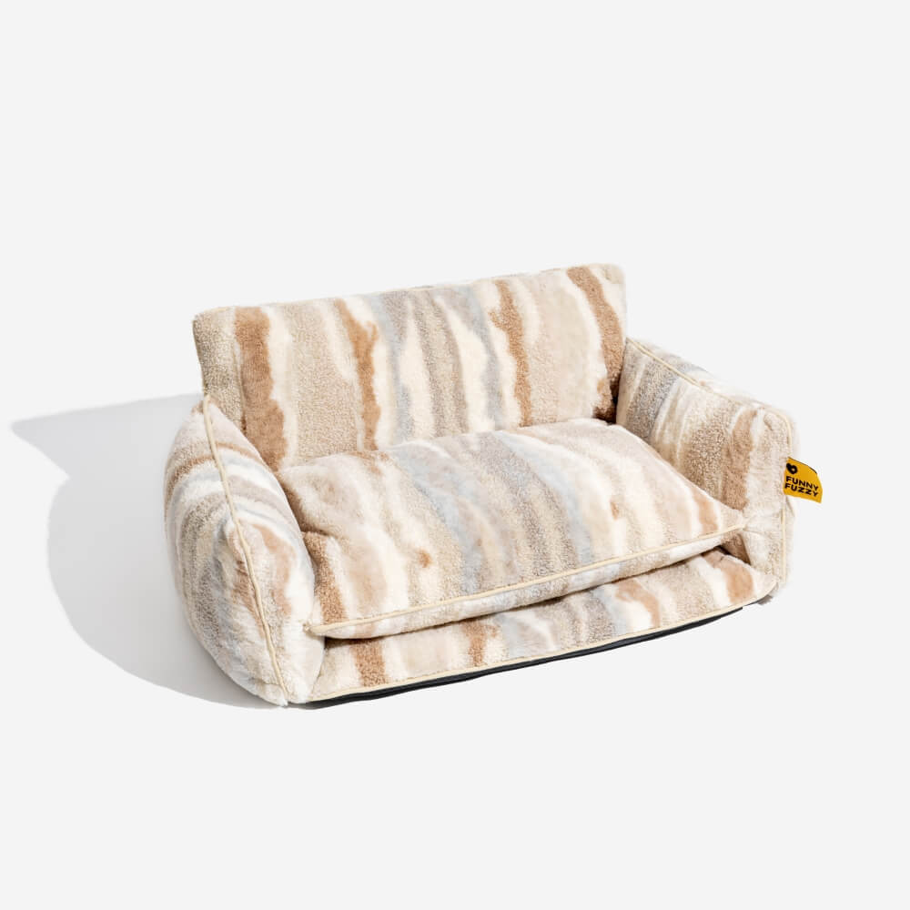 Trendy Striped Faux Lambswool Double Layer Dog & C