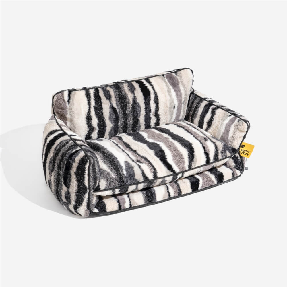 Trendy Striped Faux Lambswool Double Layer Dog & C