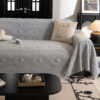 Bowknot Jacquard Plush Multifunctional Sofa Blanke