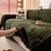 Cartoon Paw Print Chenille Anti-Scratch Throw Couc