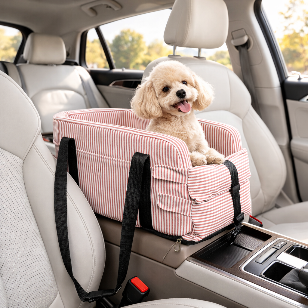 Stylish Plaid Portable Travel Dog Car Safety Seat