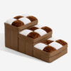 Chessboard Plaid Handcrafted Dog Stairs with Stora