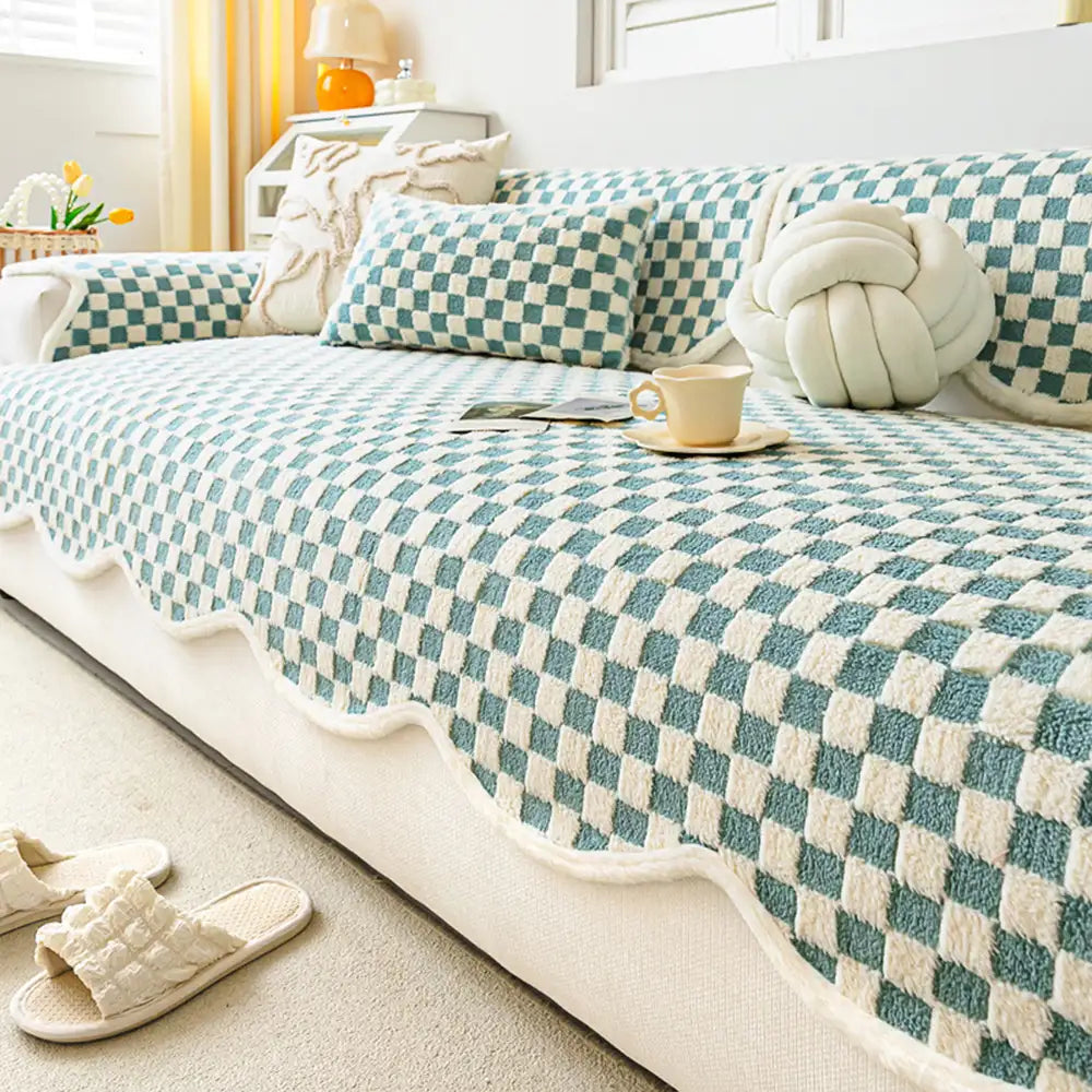 Classic Checkerboard Plush Comfortable Scratch-Res