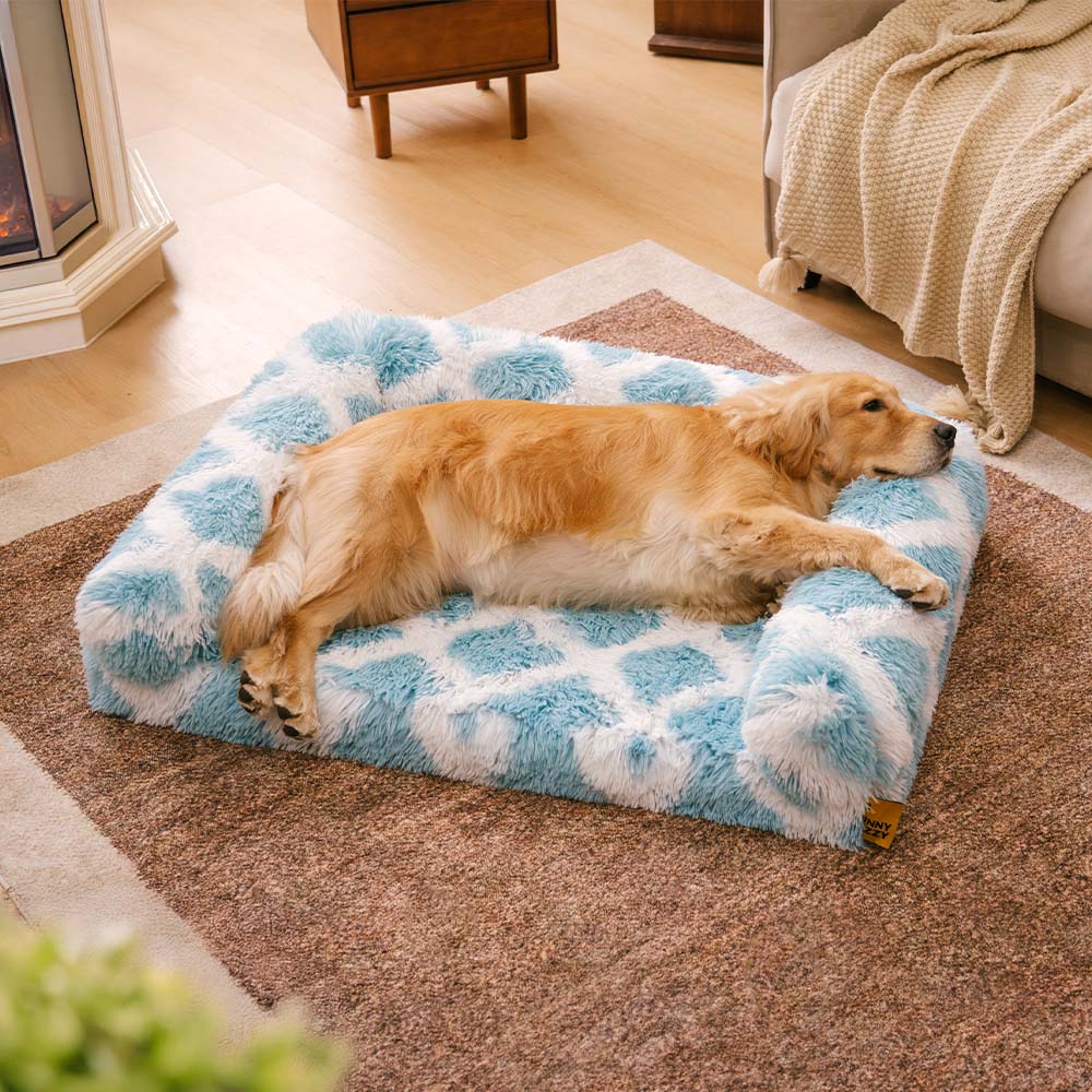 Classic Plaid Orthopedic Bolster Dog Sofa Bed - Co