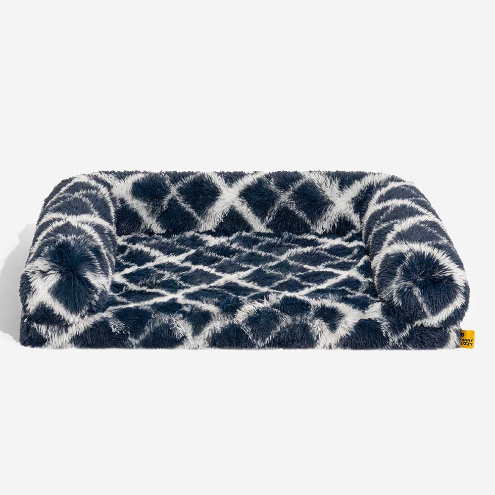 Classic Plaid Orthopedic Bolster Cat Sofa Bed - Co