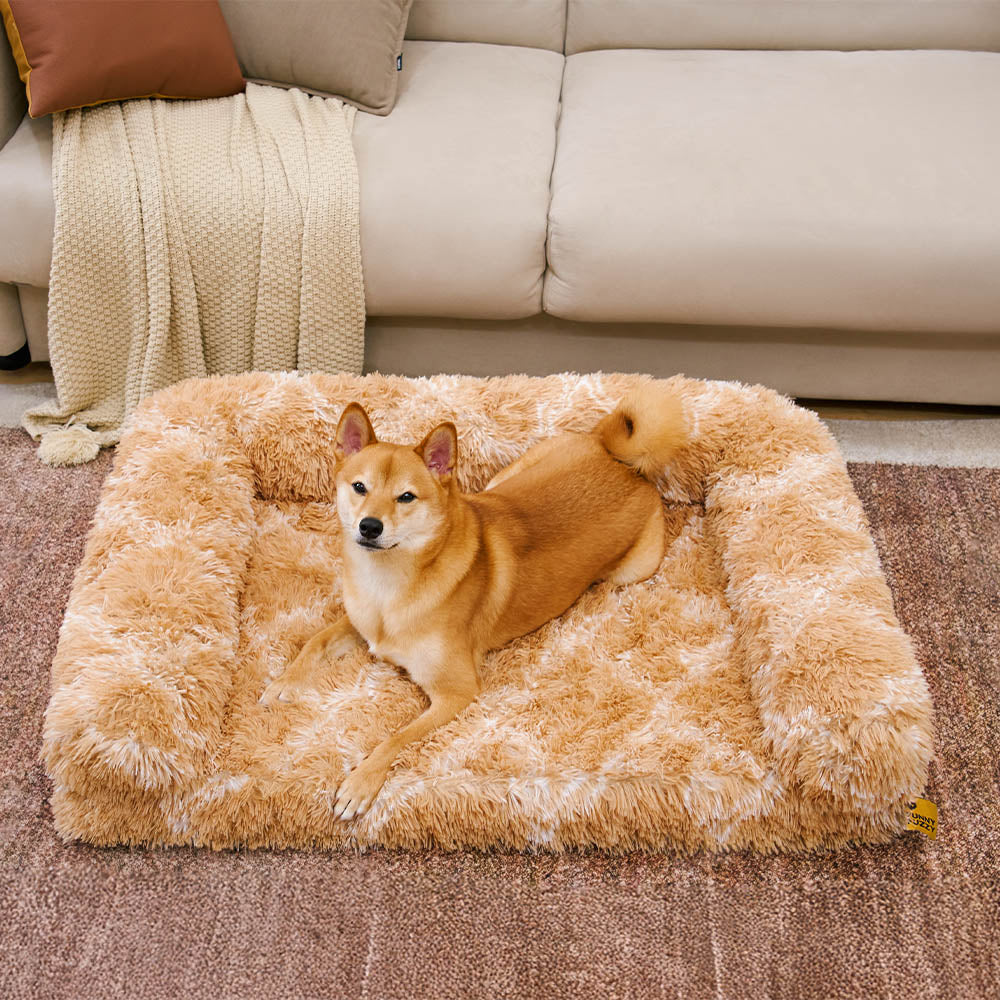 Classic Plaid Orthopedic Bolster Dog Sofa Bed - Co