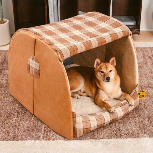 Classical Plaid House Orthopedic Dog Bed - Retreat