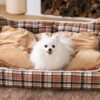 Classical Retro Plaid Removable Bolster Calming Do