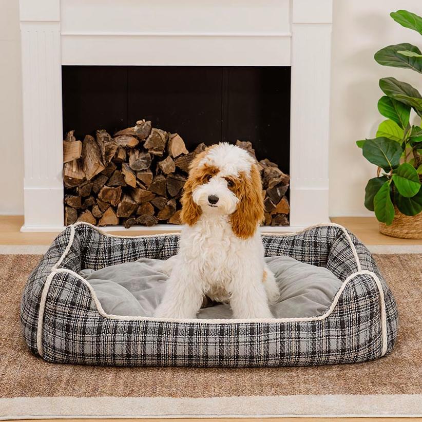 Classical Retro Plaid Removable Bolster Calming Do