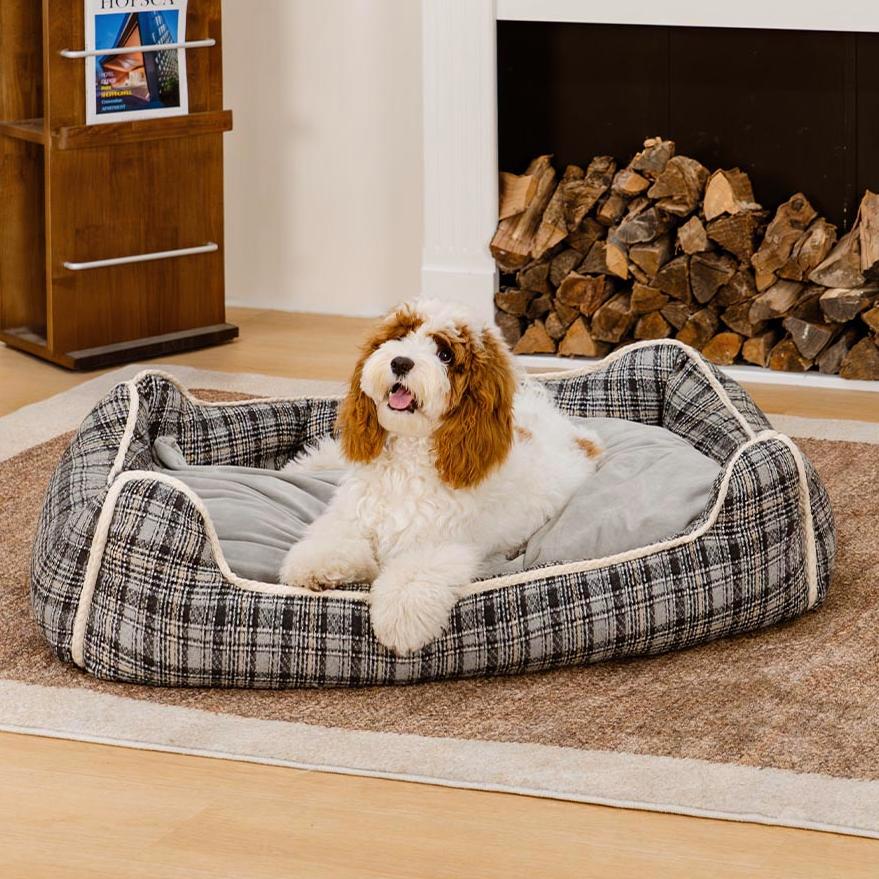 Classical Retro Plaid Removable Bolster Calming Do